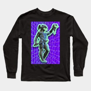 Vaporwave Perseus and Medusa Long Sleeve T-Shirt